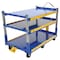 Vestil Blue/Yellow Steel Adjustable Ergo Cart Mold On Rubber Casters AEC-3660-3-MR - alternate 2
